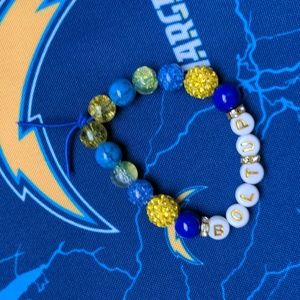 LA Chargers beaded bracelet